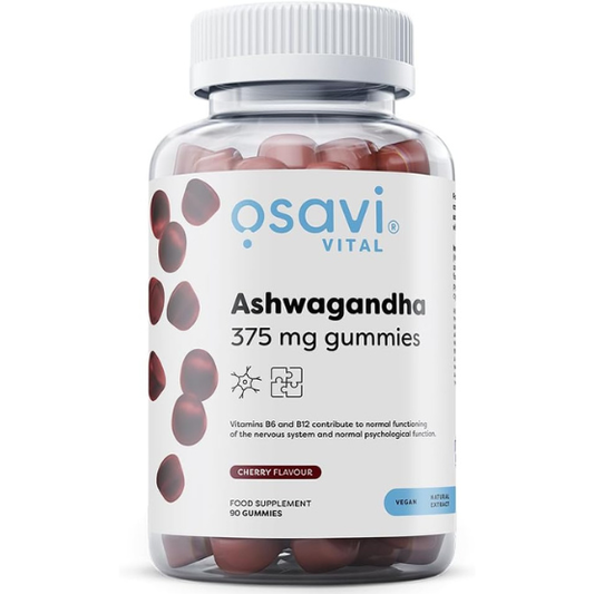 90 Ashwagandha 375mg Gummies by Osavi (Cherry)