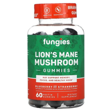 Blueberry & Strawberry Lion's Mane Mushroom Gummies - 60
