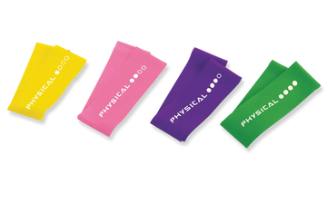 resistance band set of 4 to help rehab, and warm up or workout, gym, home, office, garden, injury, activation, muscles, joints, 