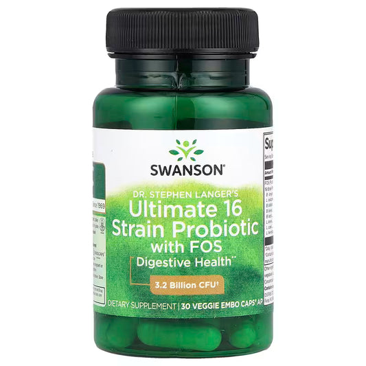 Dr. Stephen Langer's Ultimate 16 Strain Probiotic with FOS, 3.2 Billion CFU - 60 vcaps