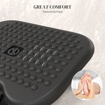 Adjustable Footrest (Height & Angle Tilting Platform Home Office Foot Rest Black)