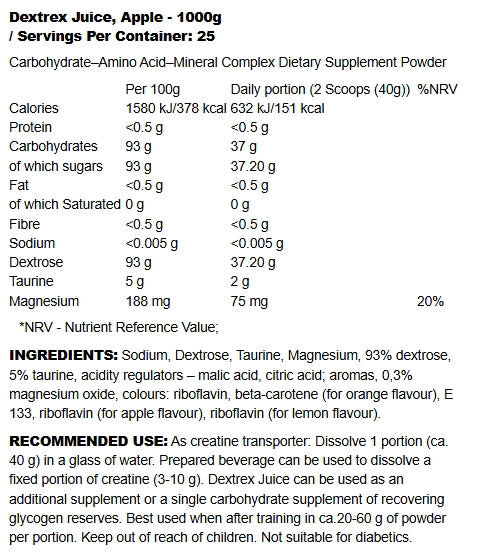 Dextrex Juice - 1kg - Olimp Nutrition