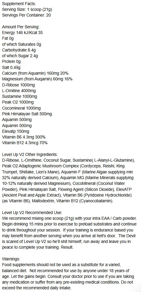 Hr Labs Level Up V2 - 420g
