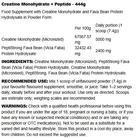 Creatine Monohydrate + Peptide - 444 grams - Applied Nutrition