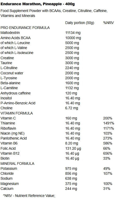 Endurance Marathon - 400 grams - Trec Nutrition