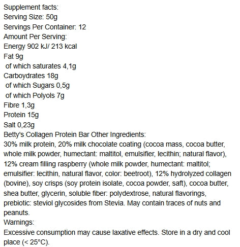Betty's Collagen Bar - 15g of Protein - Weider