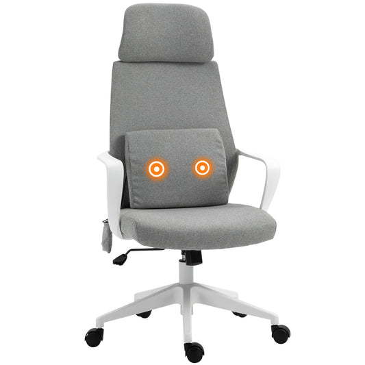 Gaming/Office Chair w 2point Massage Lumbar Cushion GREY