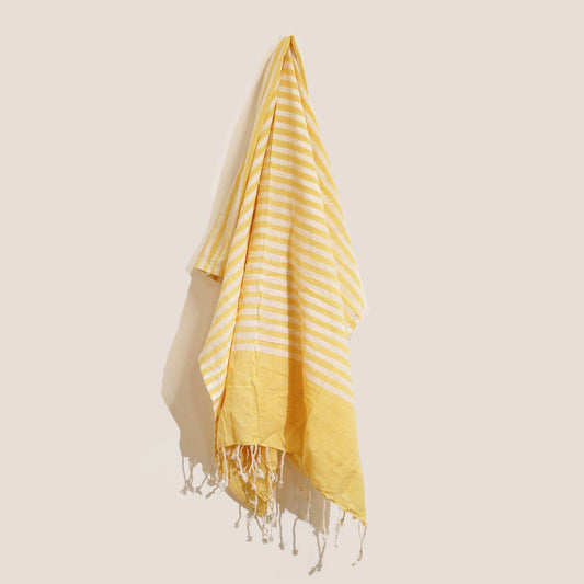 Bed/Sofa Cotton Throw - 100x180 cm - Sunny Yellow