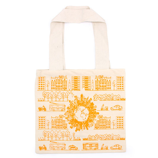 Big Tote - Cotton Shopping Bag - 38x42cm - City Life - 10oz