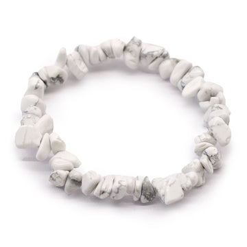 Gem-Chipstone Bracelet - White Jasper