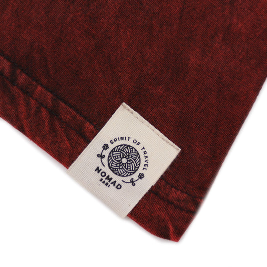 Small Stone Washed T-Shirt - Mandala - Maroon