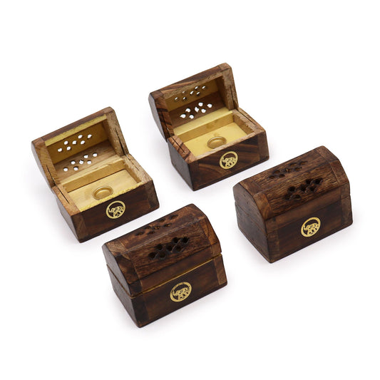 Mango Wood - Mini Incense Cone Smoke Box