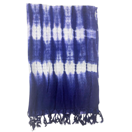 Unisex Indigo Stripes Shawl/Scarf
