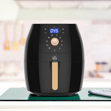 Air Fryer 5.5L 1700W Healthy Oil Free Low Fat Cooking, Black & Rose Gold