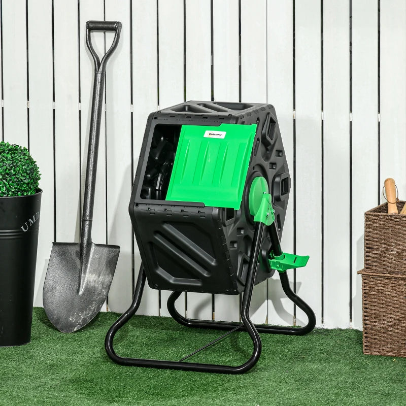 the eco friendly garden compost bin that can hold up to 65L and just keep your garden thriving, get the ideas to the soil and make a home extension outdoors with the garden of you dreams. easy to set up and use make your lifestyle even better with this amazing buy. free and fast delivery, best way to reuse food waste and other organic wastes form the kitchen,  