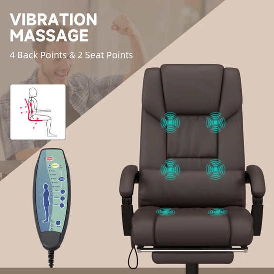 massage chair with 6 point on shoulder back and legs arm rests lumbar cushions and more, great comfort for office, gaming and more 