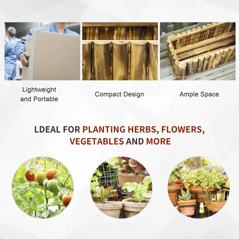 amazing planter of for the garden to grow many things, flowers, start a tree, food, plants and other things. with a nice wood effect around the size let the wave of natural calm wash over you. 