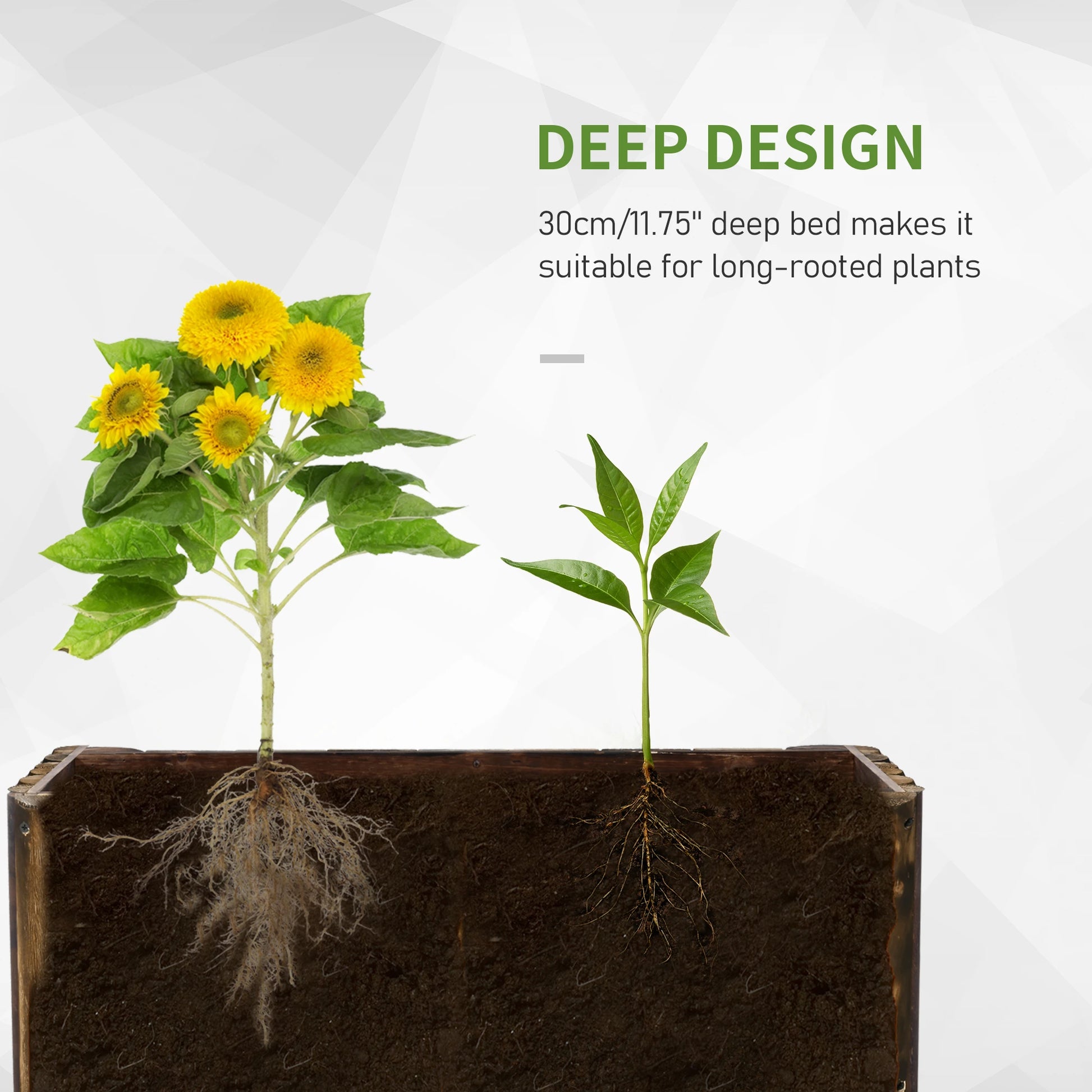 amazing planter of for the garden to grow many things, flowers, start a tree, food, plants and other things. with a nice wood effect around the size let the wave of natural calm wash over you. 