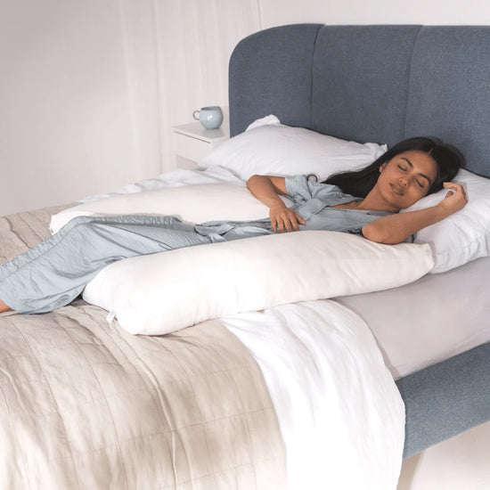 This pillow is great for extra support in a number of sleeping or lying positions. it is ergonomically designed and made in the UK. this can keep you cozy or be used as a back rest, laptop rest, or support your legs, or baby.
