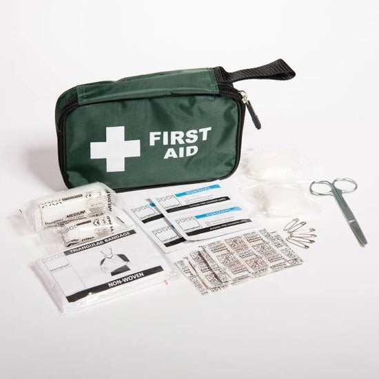 the essential first aid kit for all vehicles, for the commenters, short trips and people that work from a set of wheels, keep the peace of mind alive with the all the bits needed in a emergency, good for the home to, save some space as this kit comes with a nice bag to hold it all together.  
