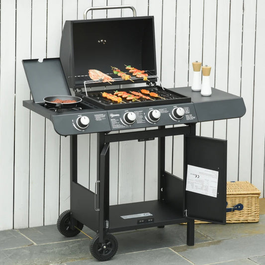 Gas Barbecue Grill, BBQ 3 in 1.